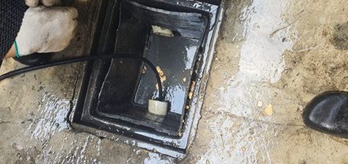 아산시 하수구막힘 배수구 점검 장면
